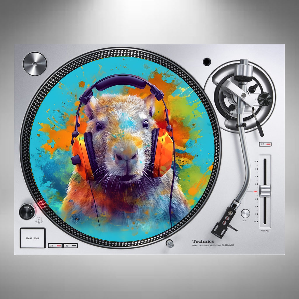 Capybara Wearing Headphones Slipmats