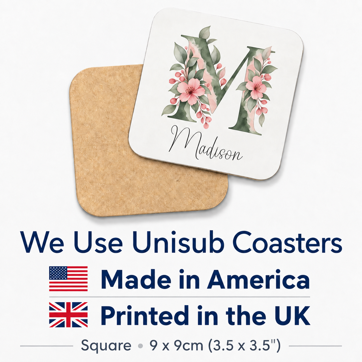 Personalised Initial Mug, Coaster or Gift Set – Any Name