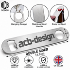 Personalised Bar Blade Bottle Opener – Custom Name or Text