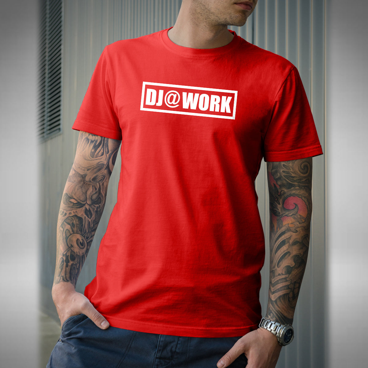 Dj @ Work T-Shirt - Dance Rave DJ Ibiza Club House Jungle Drum & Bass