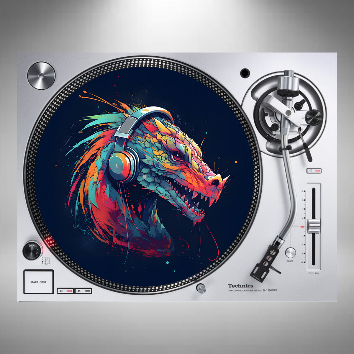 Dragon Wearing Headphones Slipmats
