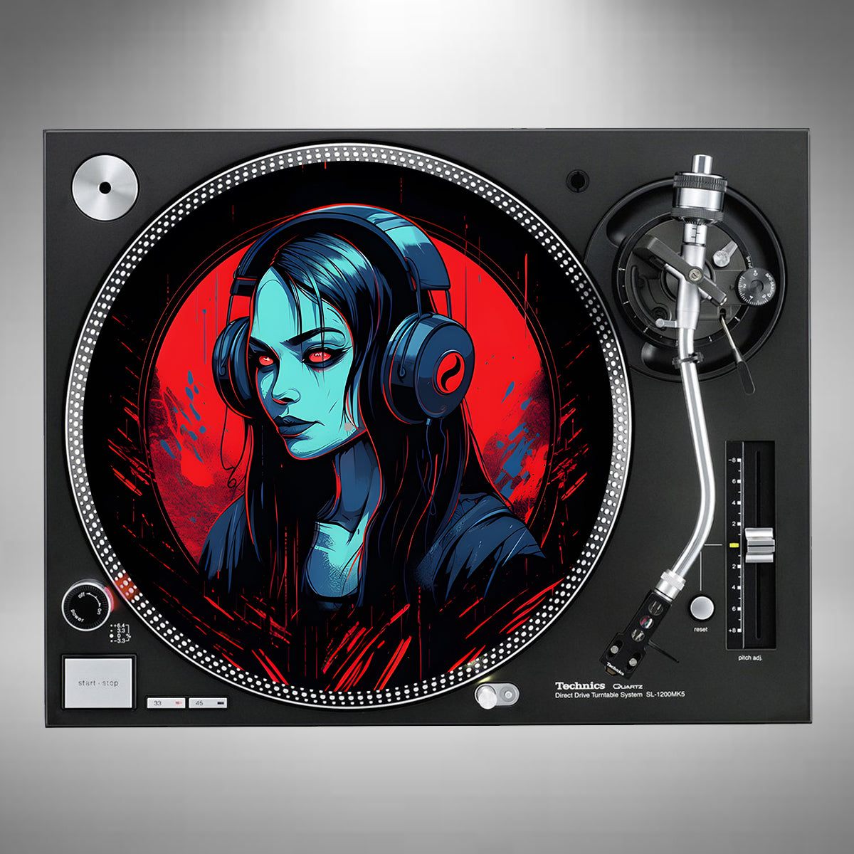 Vampire Wearing Headphones Slipmats