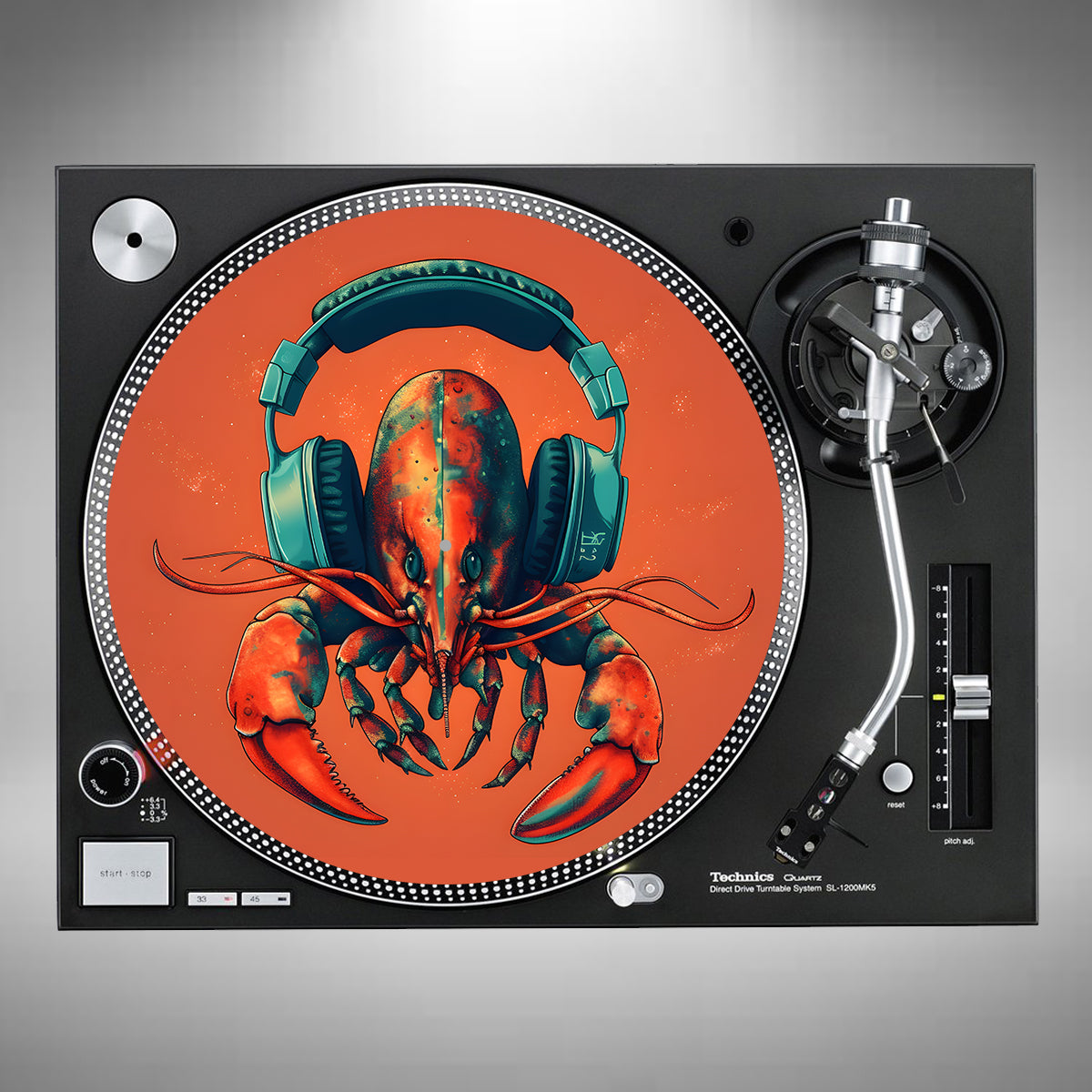 Lobster Wearing Headphones Slipmats