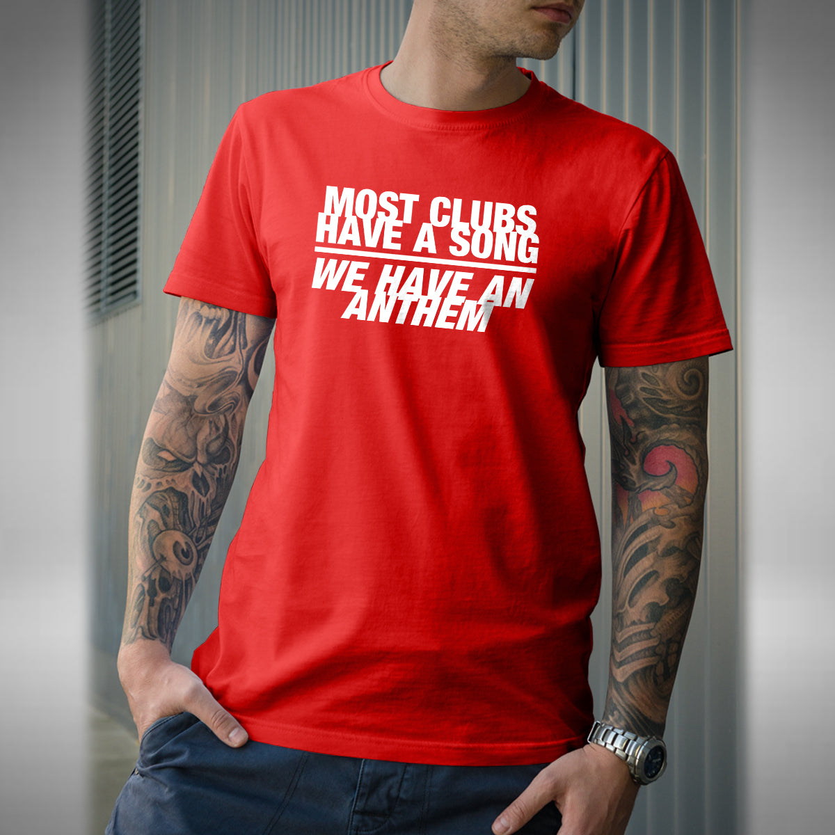 Club Anthem T-Shirt Funny Liverpool Football Quote Salah Bobby Mane