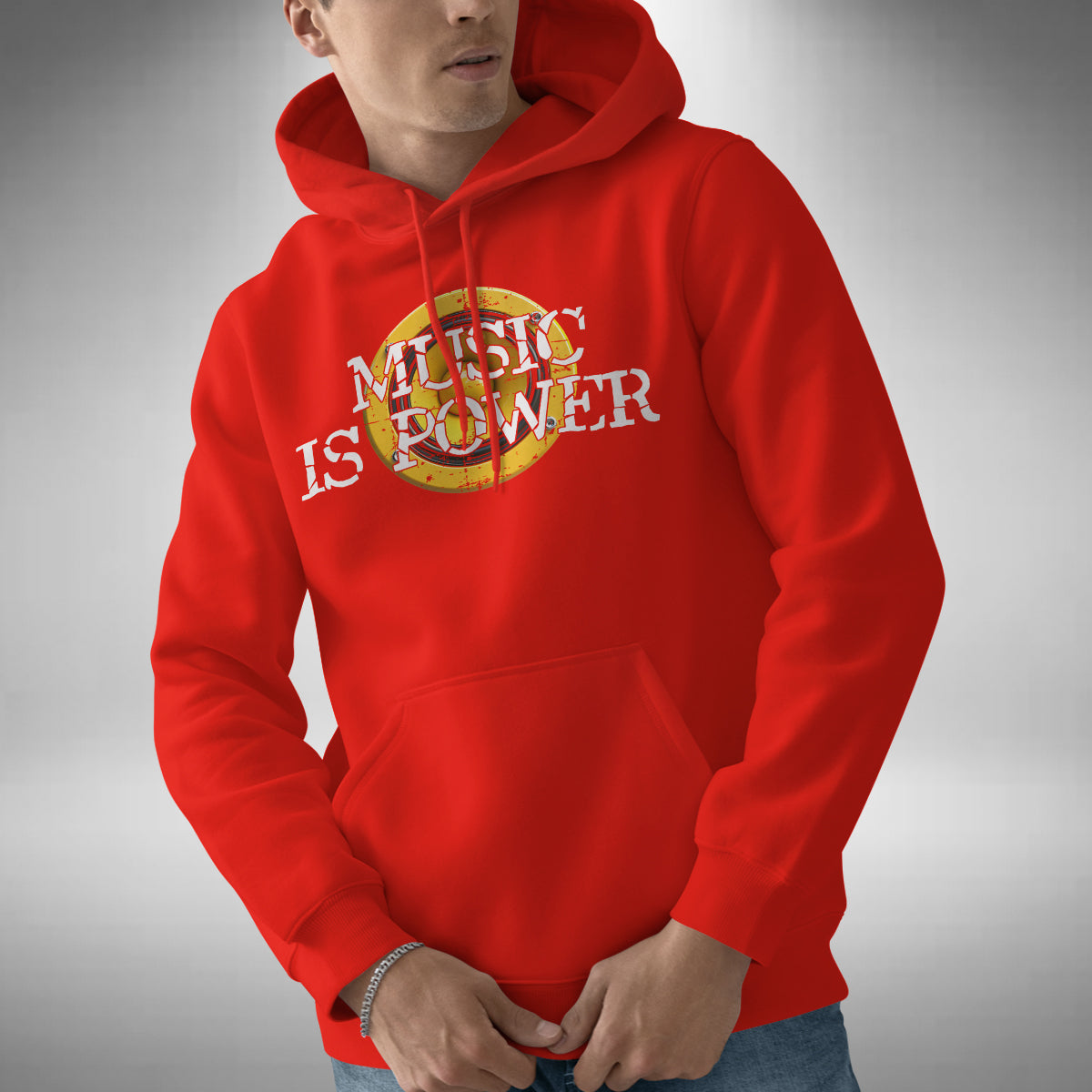 Music Is Power Adult Hoodie - House Drum & Bass Tech Soulful Jungle