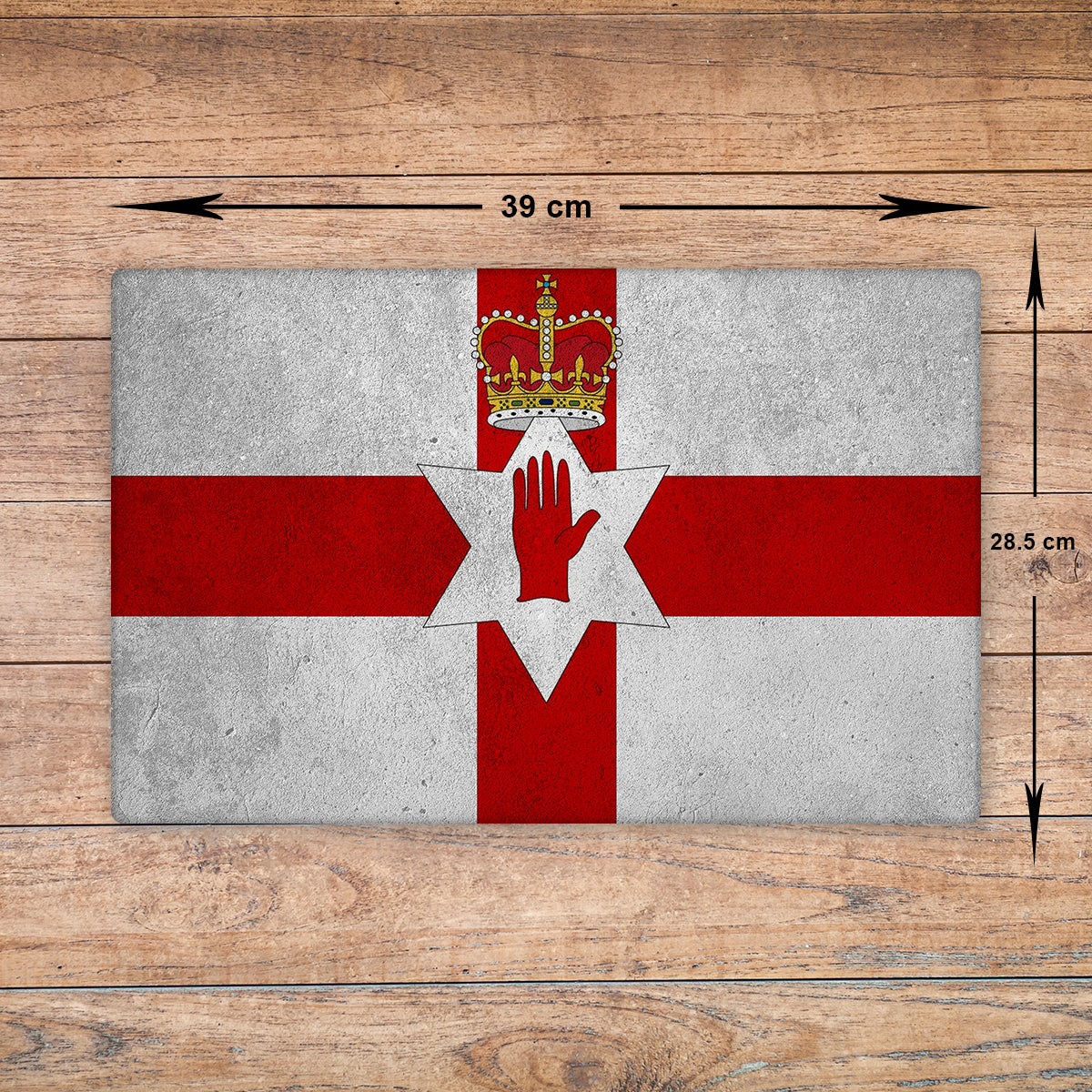 Northern Ireland Glass Chopping Board - Cutting Board Worktop Saver Size A3