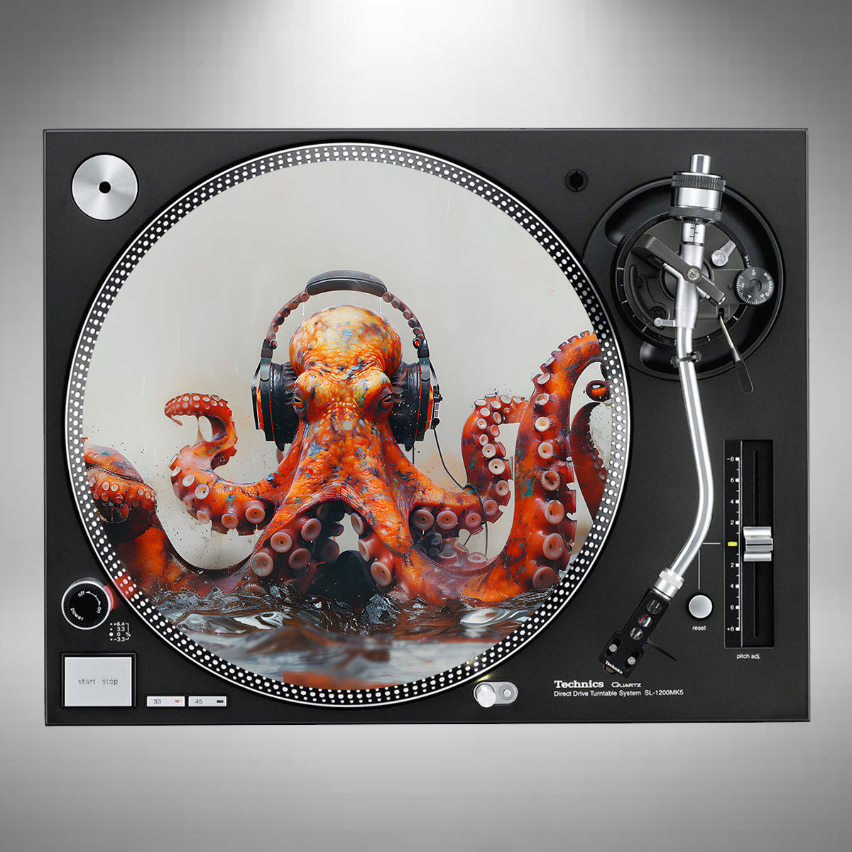 Octopus Wearing Headphones Slipmats