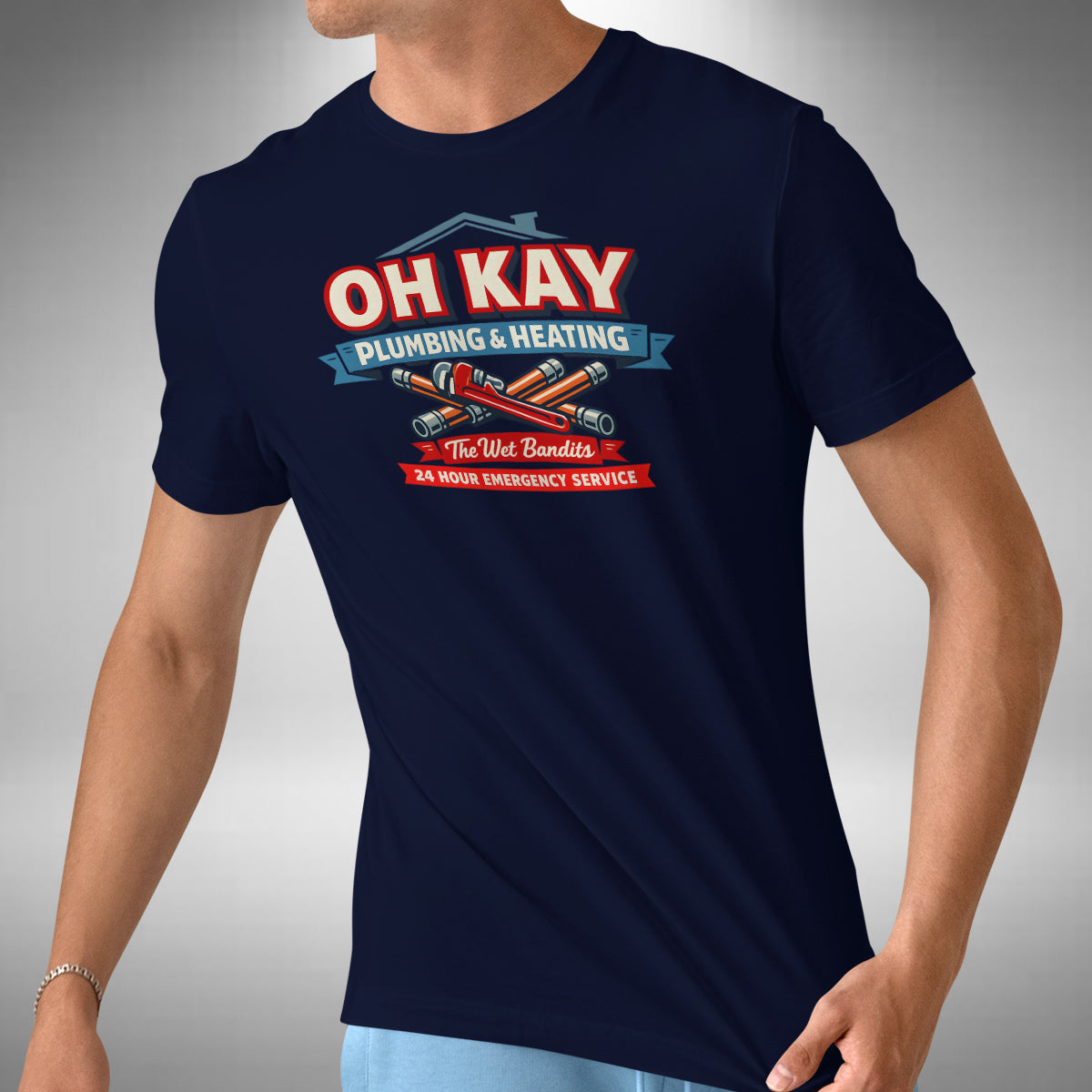 Oh Kay Plumbing T-Shirt - Funny Home Alone Inspired Christmas Movie