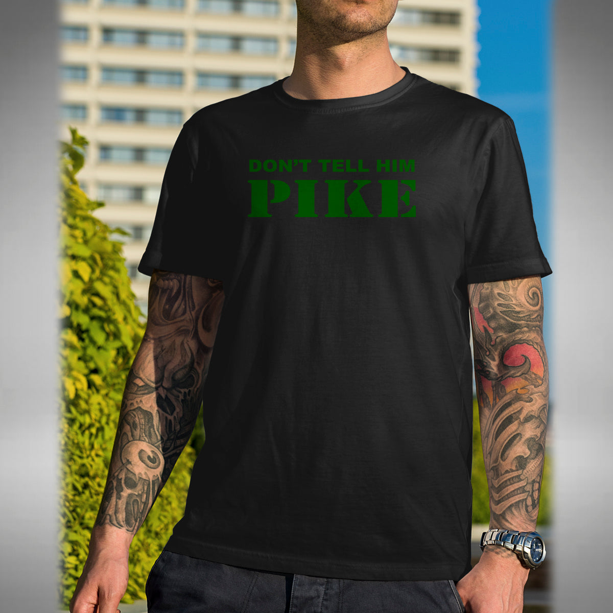 Don't Tell Him Pike T-Shirt - Funny Dad's Army Inspired Mainwaring