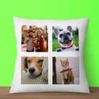 Personalised Photo Cushion Cover – Custom 4 Picture Pillow Case