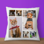 Personalised Photo Cushion Cover – Custom 6 Picture Pillow Case