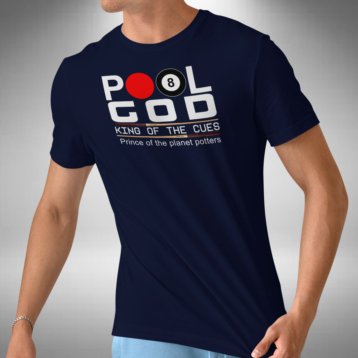Pool God Men's T-Shirt - King Of The Cues Funny Red Dwarf Inspired