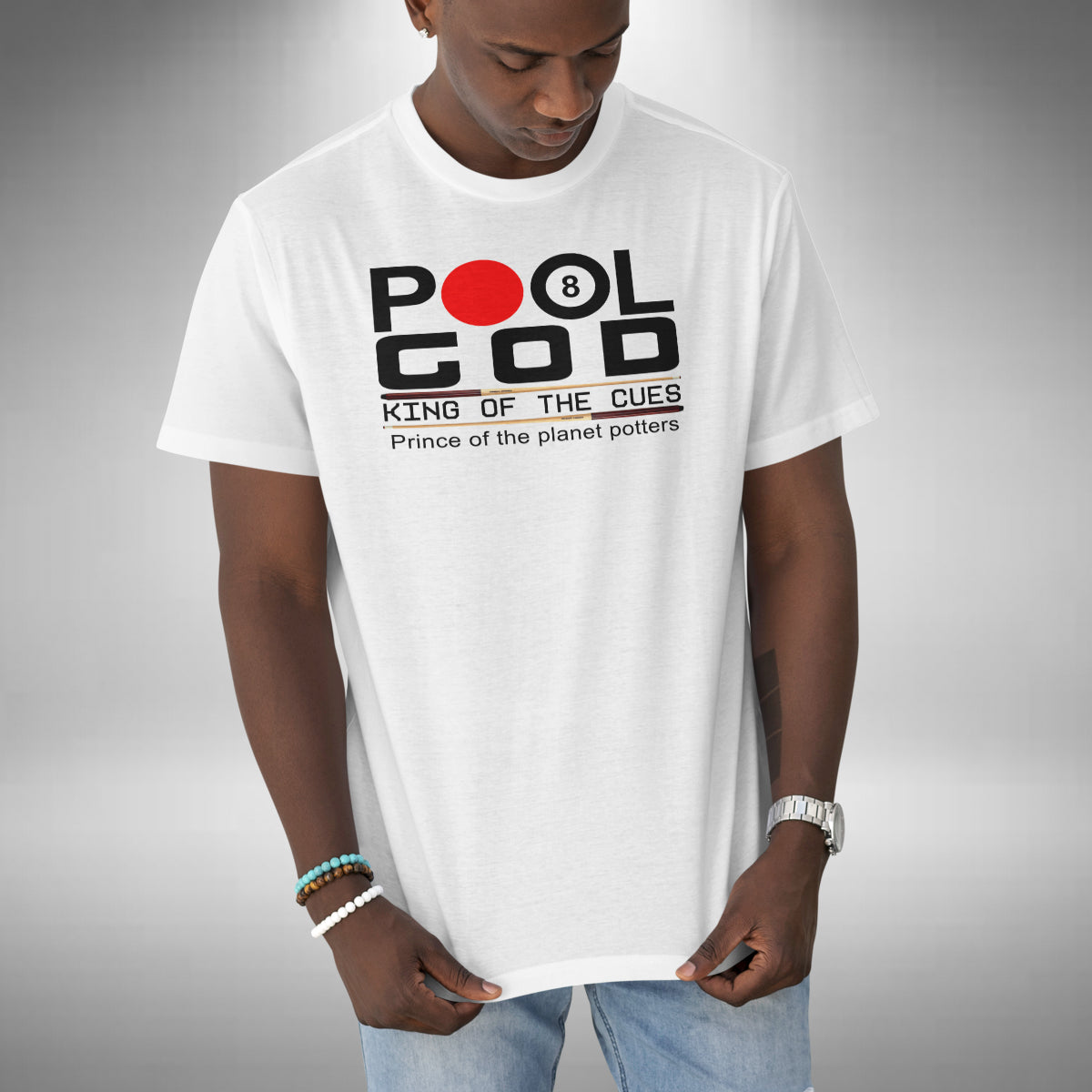 Pool God Men's T-Shirt - King Of The Cues Funny Red Dwarf Inspired