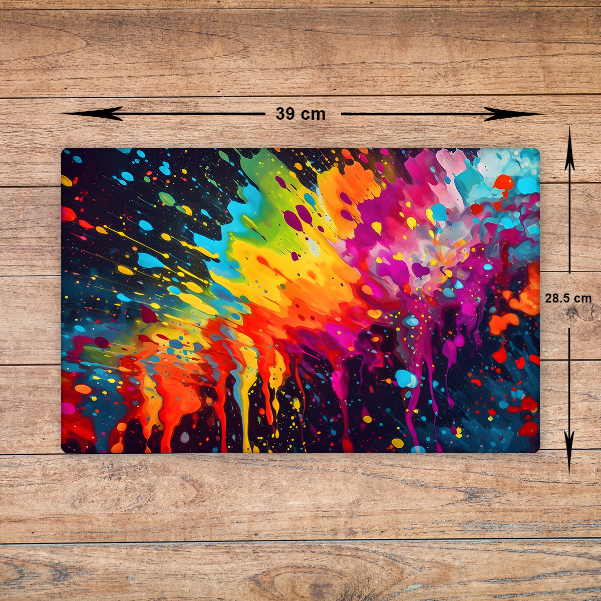 Paint Splatter Glass Chopping Board - Cutting Board Worktop Saver PS1 Size A3