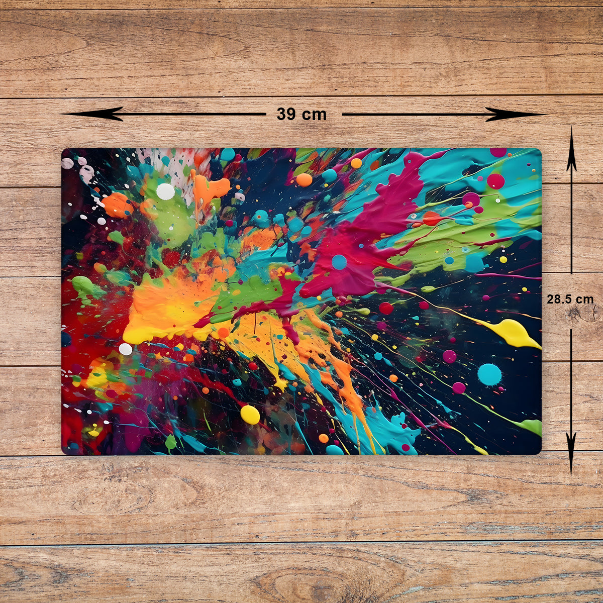 Paint Splatter Glass Chopping Board - Cutting Board Worktop Saver PS2 Size A3