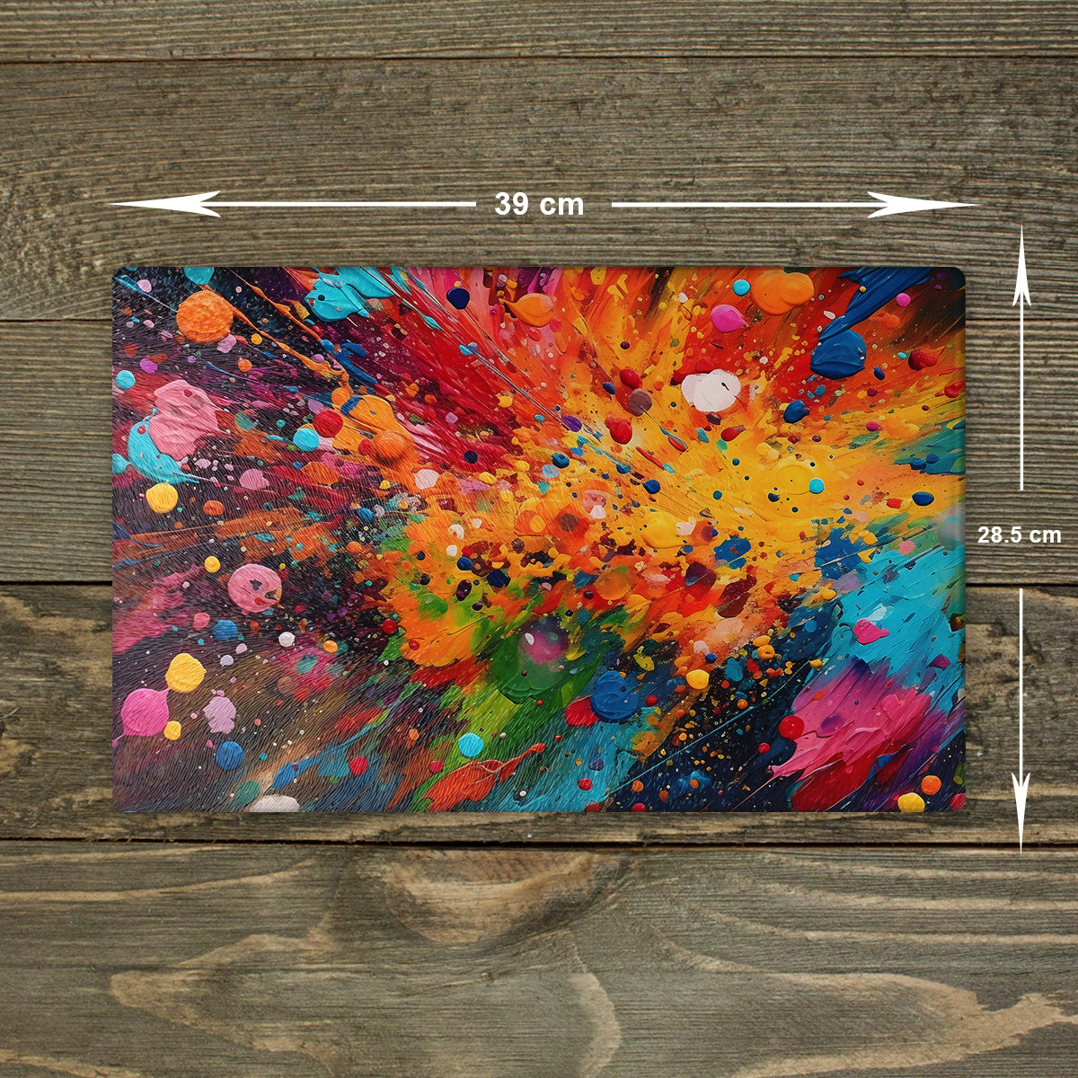Paint Splatter Glass Chopping Board - Cutting Board Worktop Saver PS3 Size A3