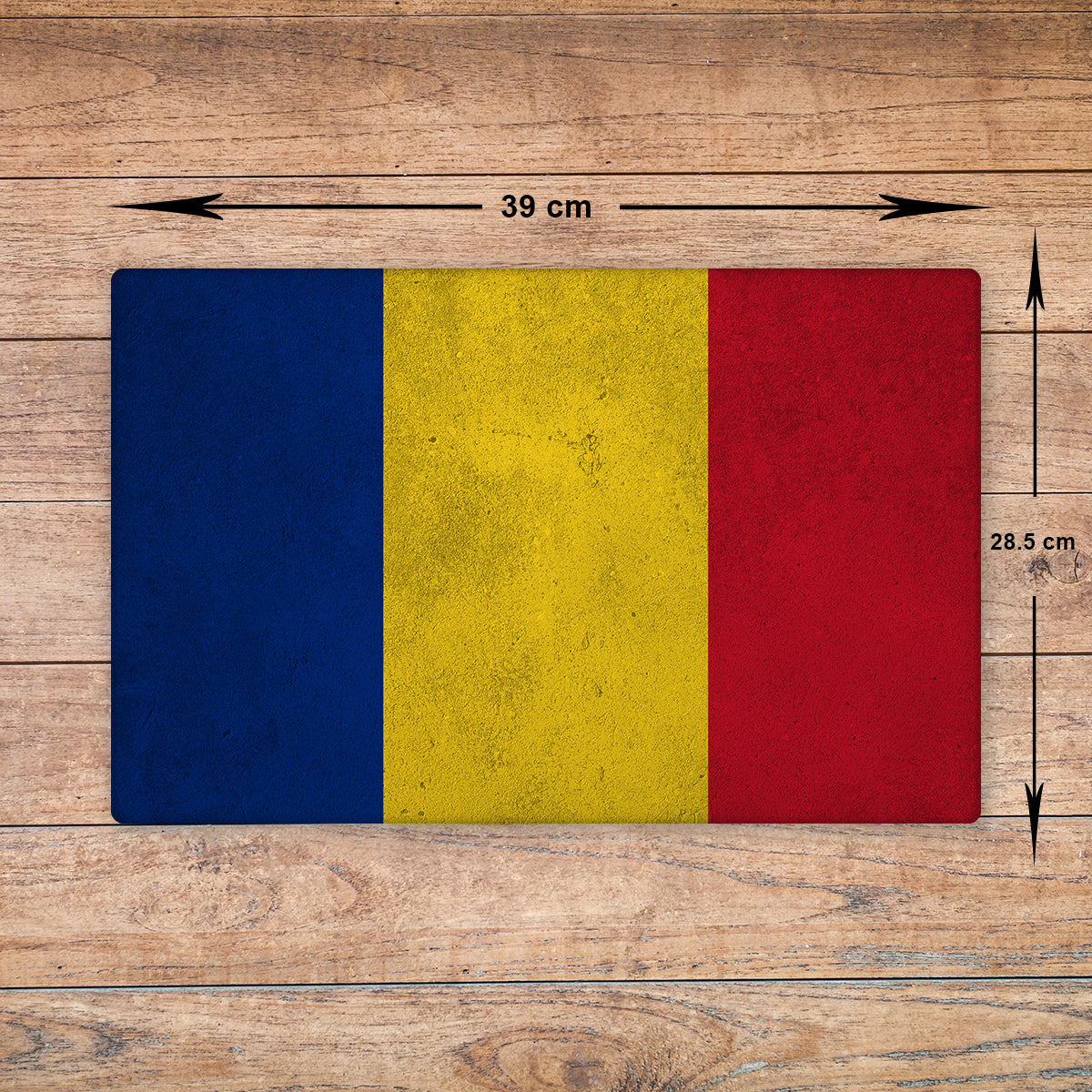 Romania Glass Chopping Board - Cutting Board Worktop Saver Large A3 Size