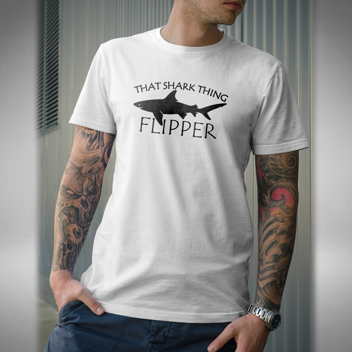 That Shark Thing Men's T-Shirt - Only Fools and Horses Inspired Flipper Del Boy