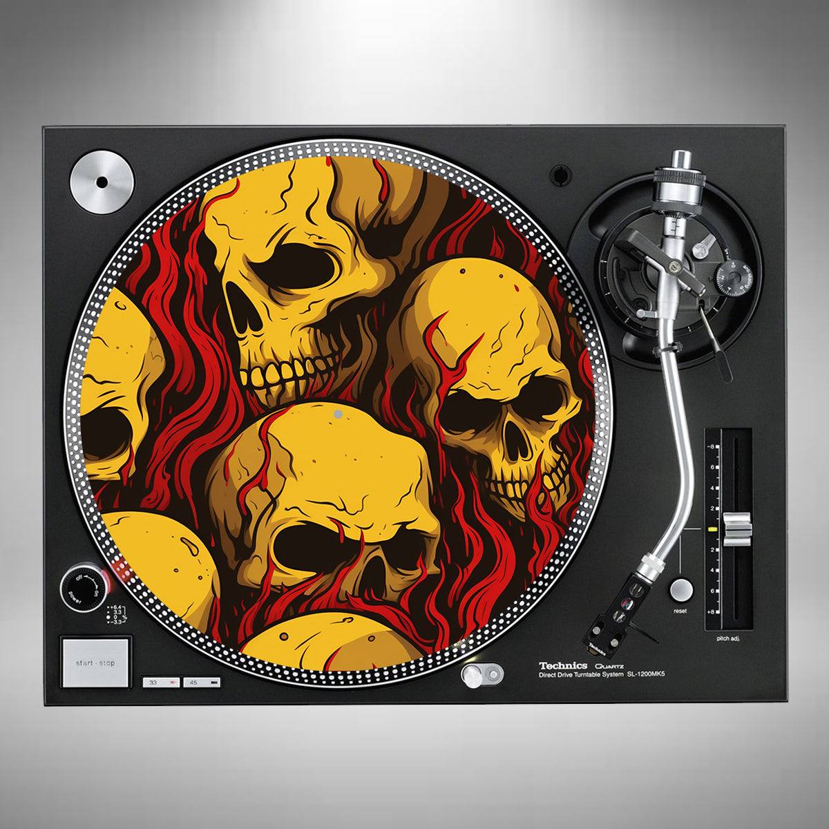 Skull Slipmats Orange and Red