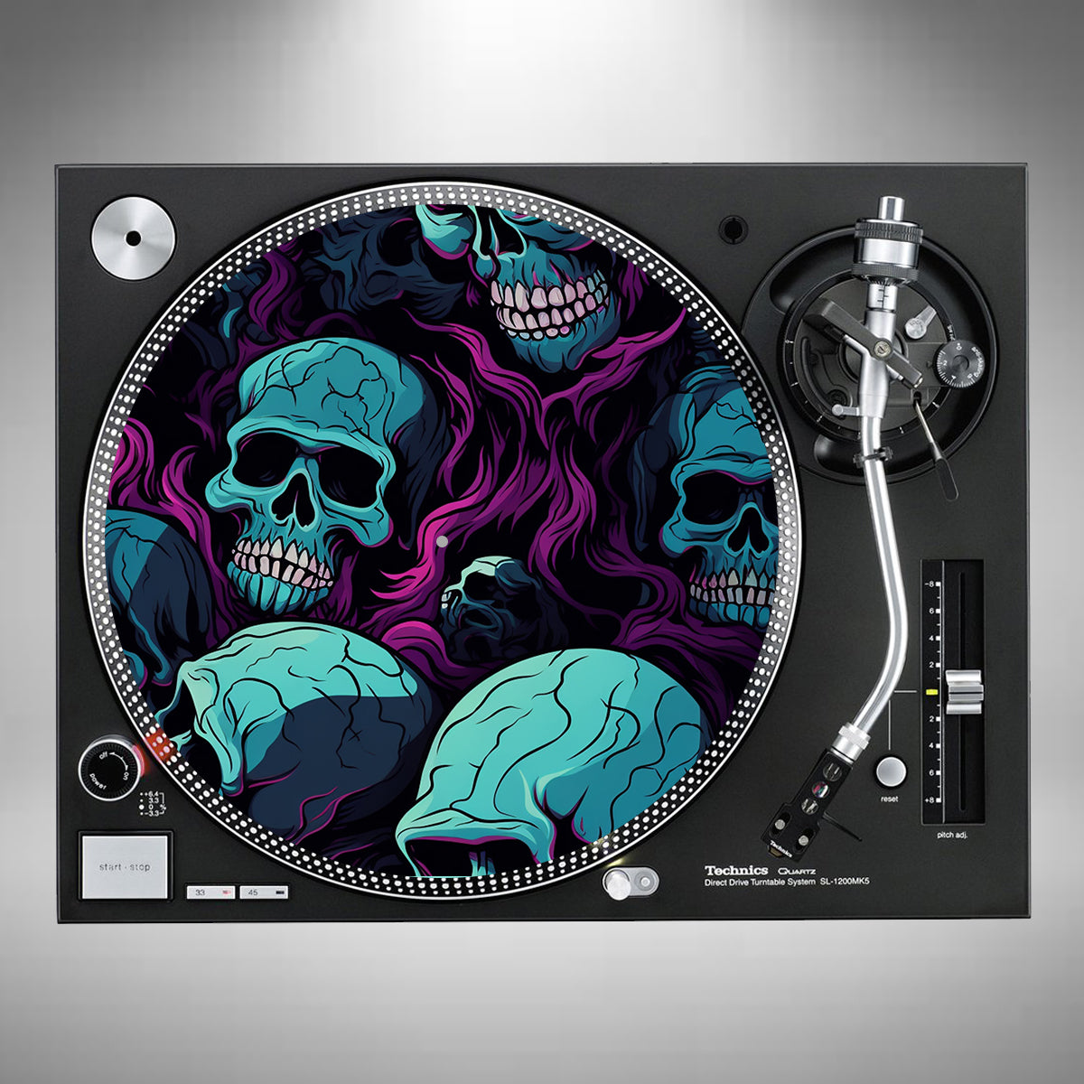 Skull Slipmats Blue and Purple