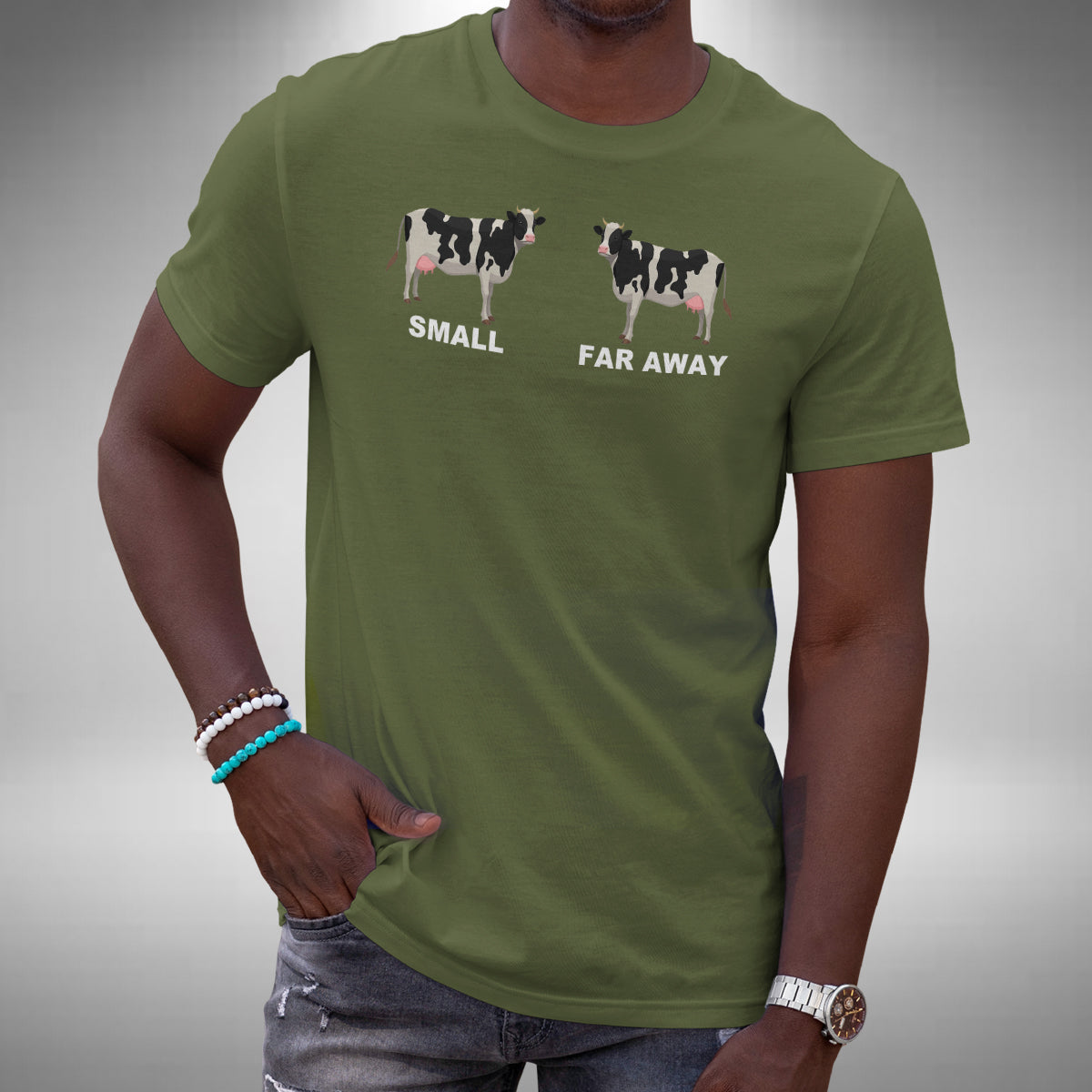 Small Cow Far Away T-Shirt - Funny Father Ted Inspired British Comedy