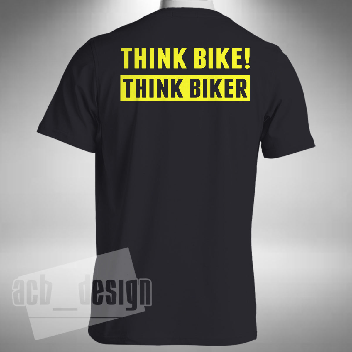Think Bike! Think Biker Men's T-Shirt - Motorbike Safety Hazard Awareness
