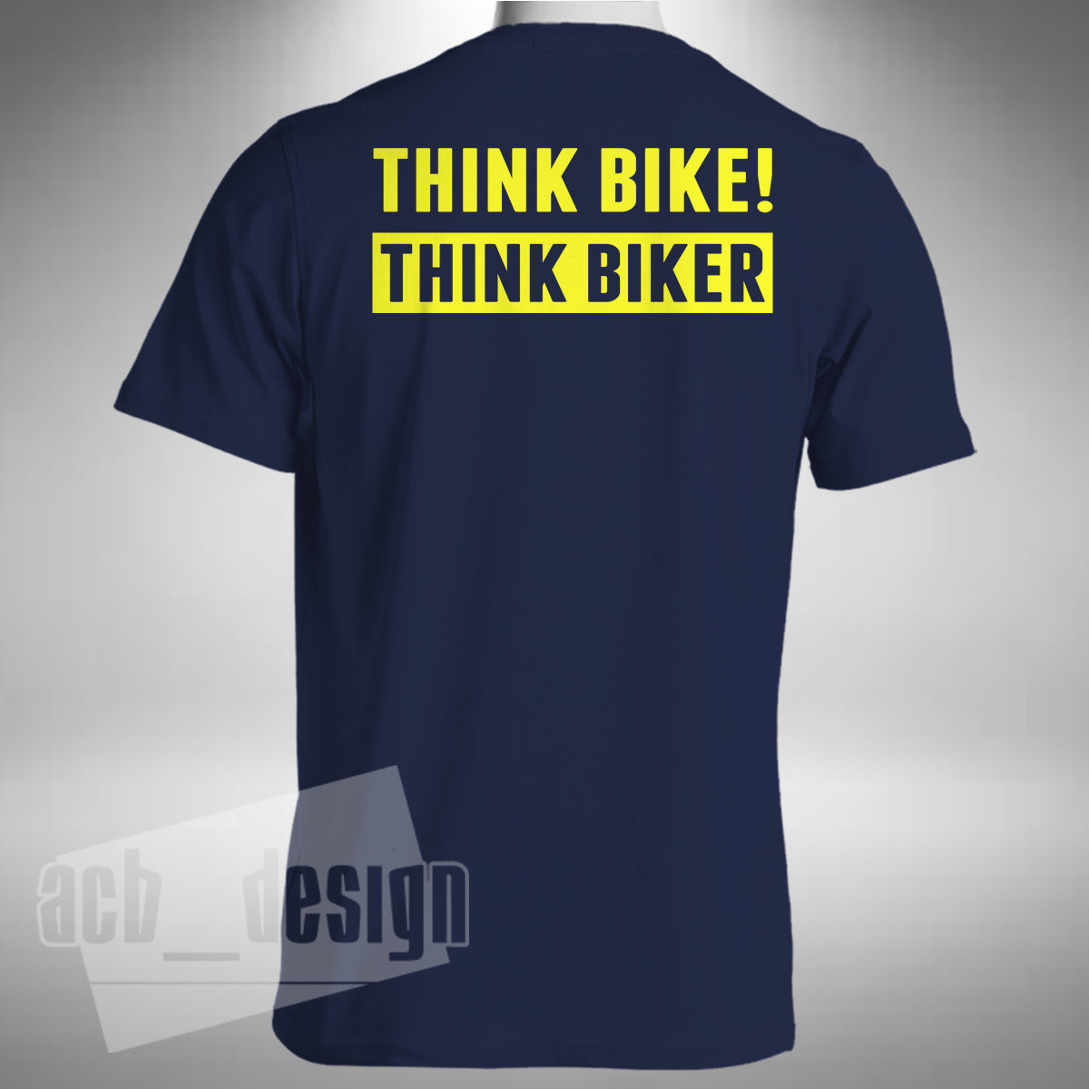 Think Bike! Think Biker Men's T-Shirt - Motorbike Safety Hazard Awareness