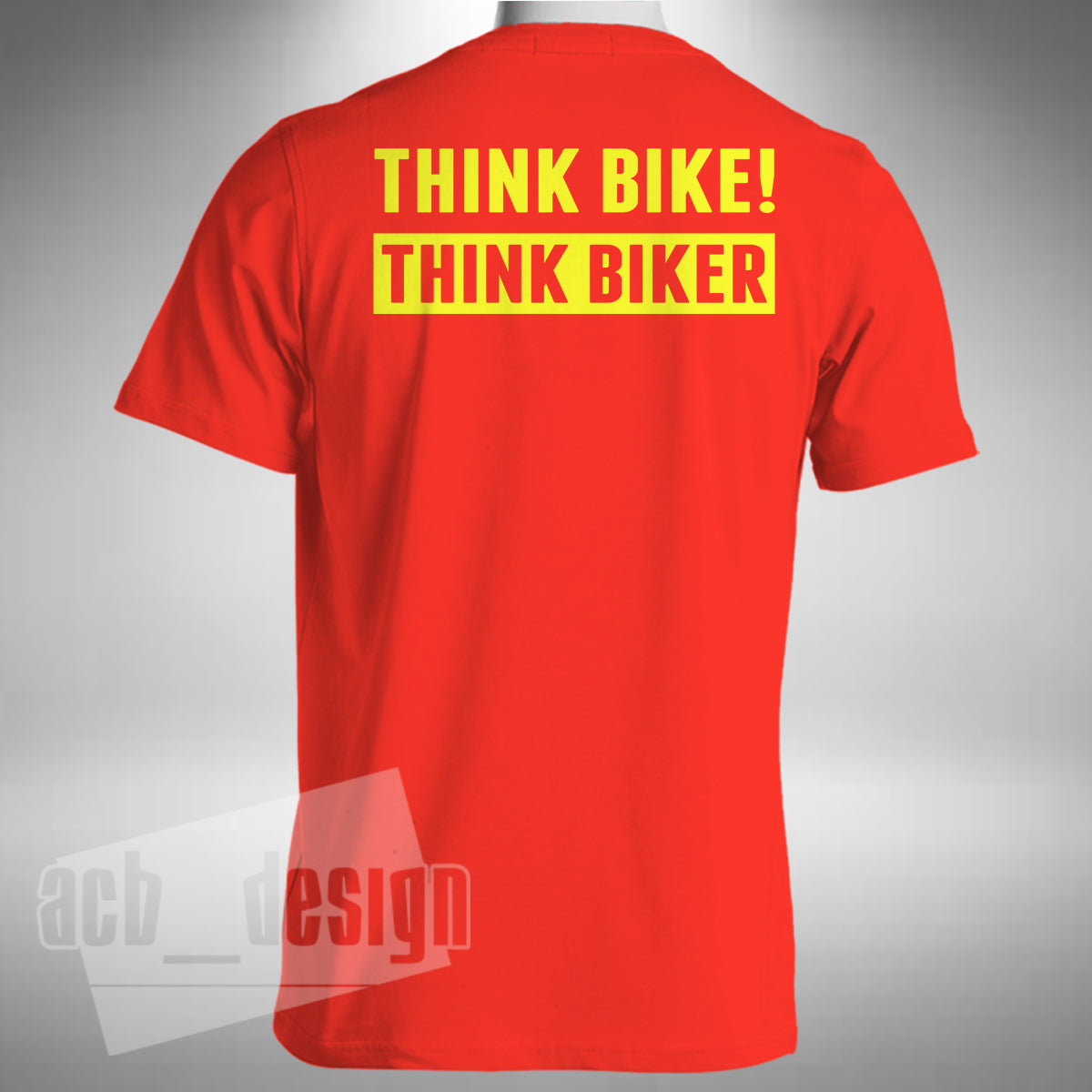 Think Bike! Think Biker Men's T-Shirt - Motorbike Safety Hazard Awareness