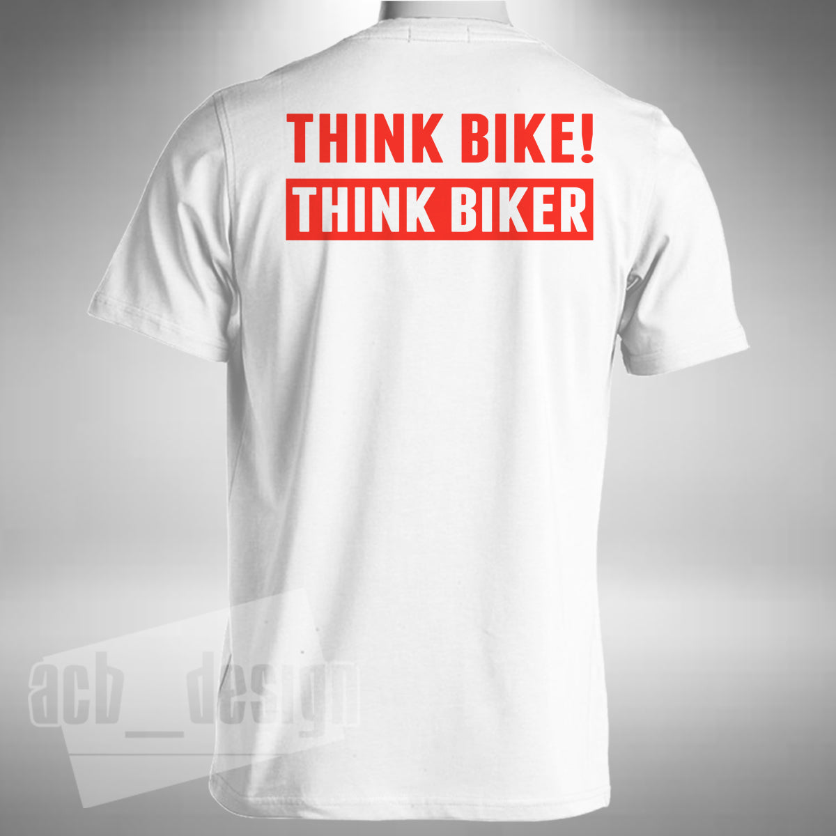 Think Bike! Think Biker Men's T-Shirt - Motorbike Safety Hazard Awareness