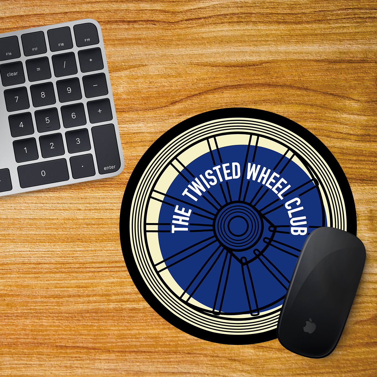 Twisted Wheel Round Mouse Mat / Pad Northern Soul Manchester Night Club