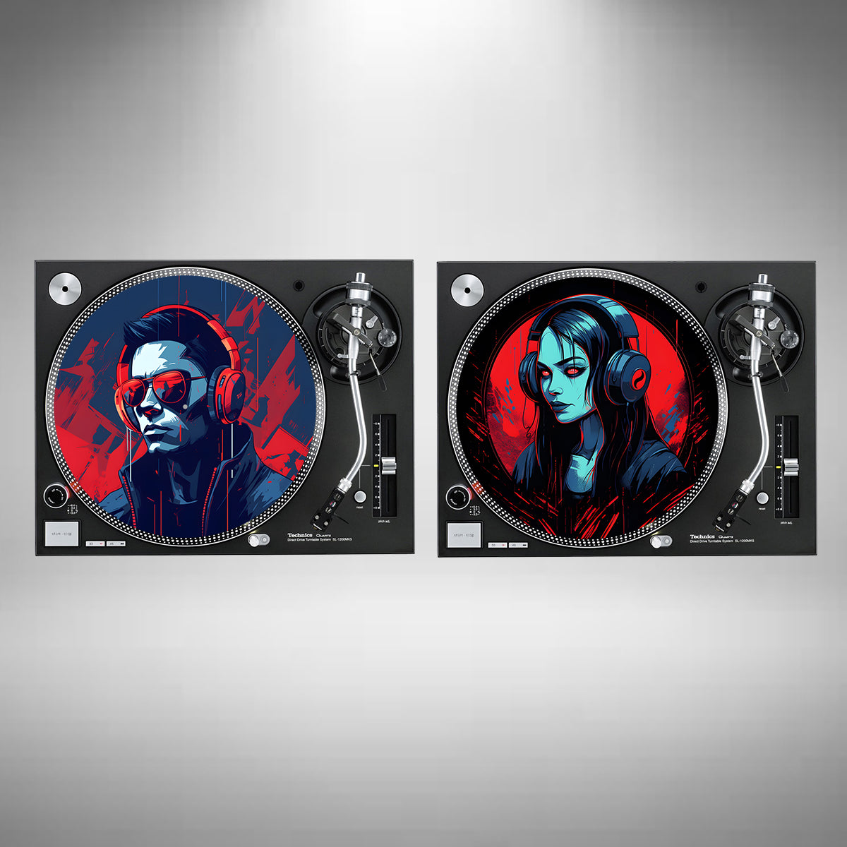 Vampire Wearing Headphones Slipmats