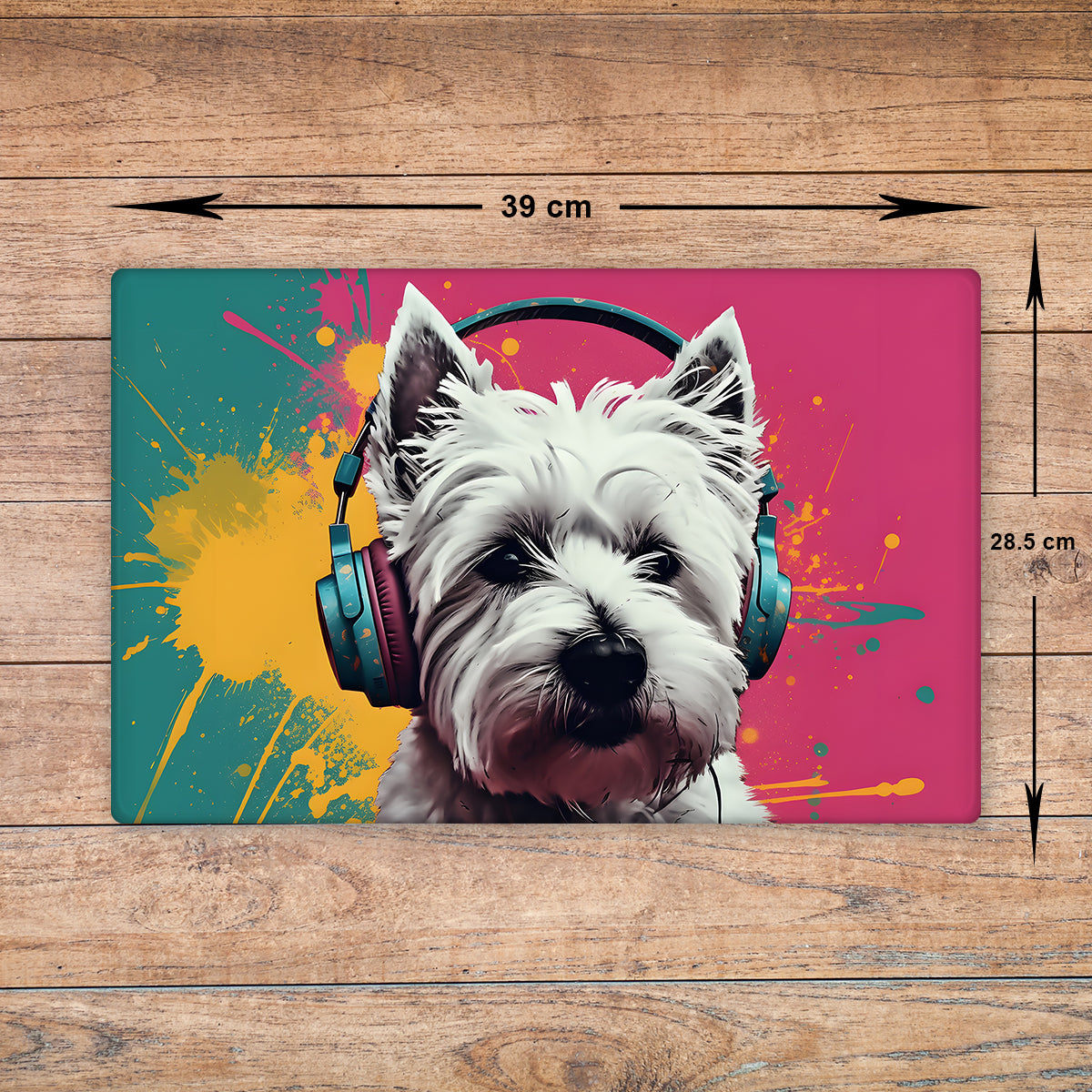 West Highland Terrier Glass Chopping Board – A3