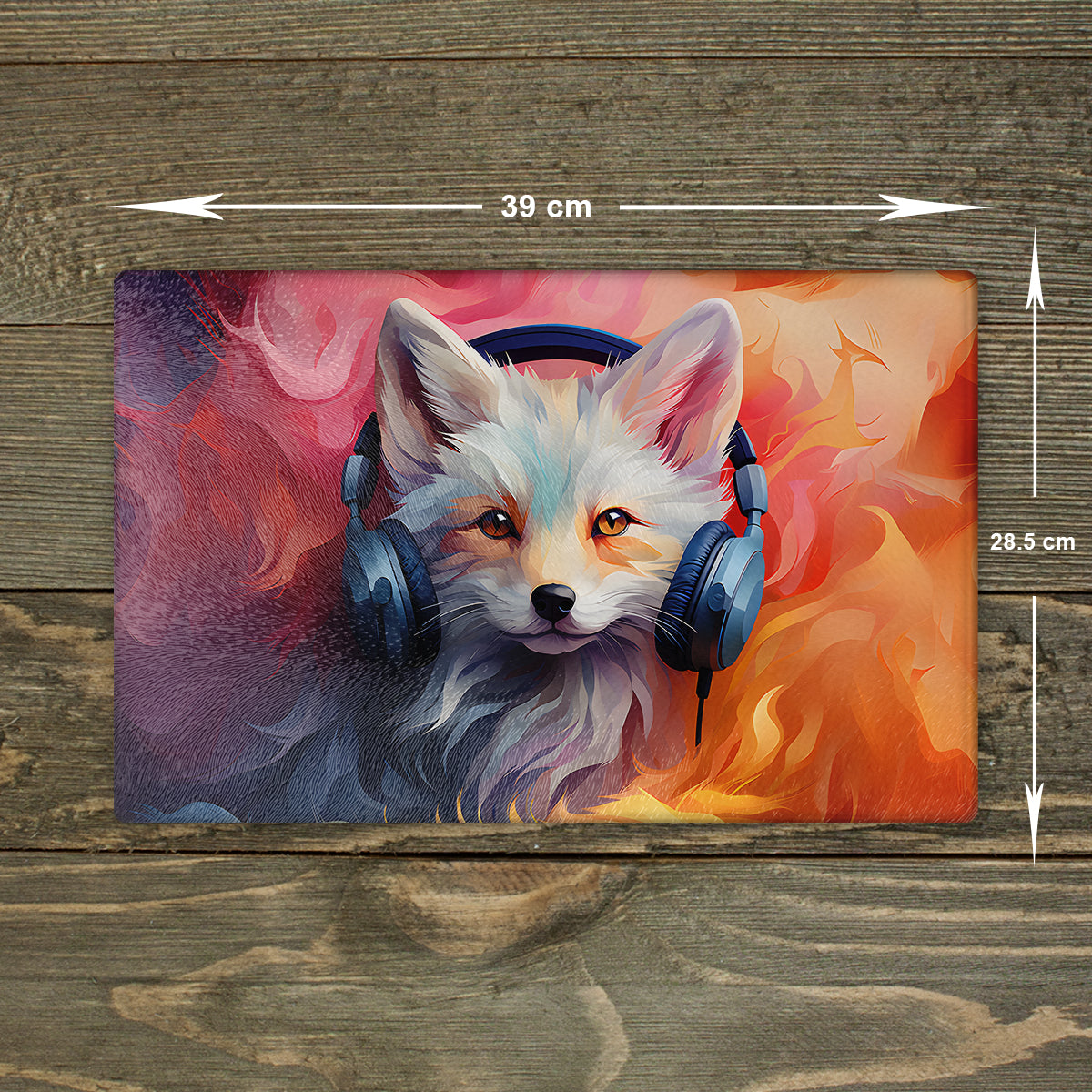 Arctic Fox Glass Chopping Board – A3
