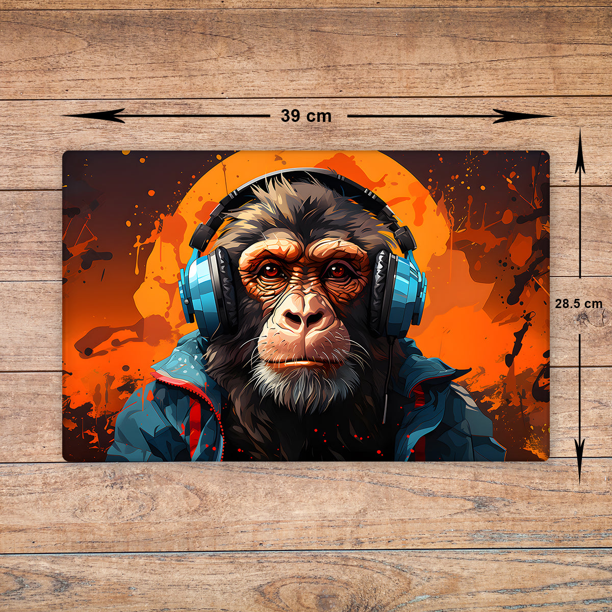 Chimpanzee Glass Chopping Board – Primate, A3