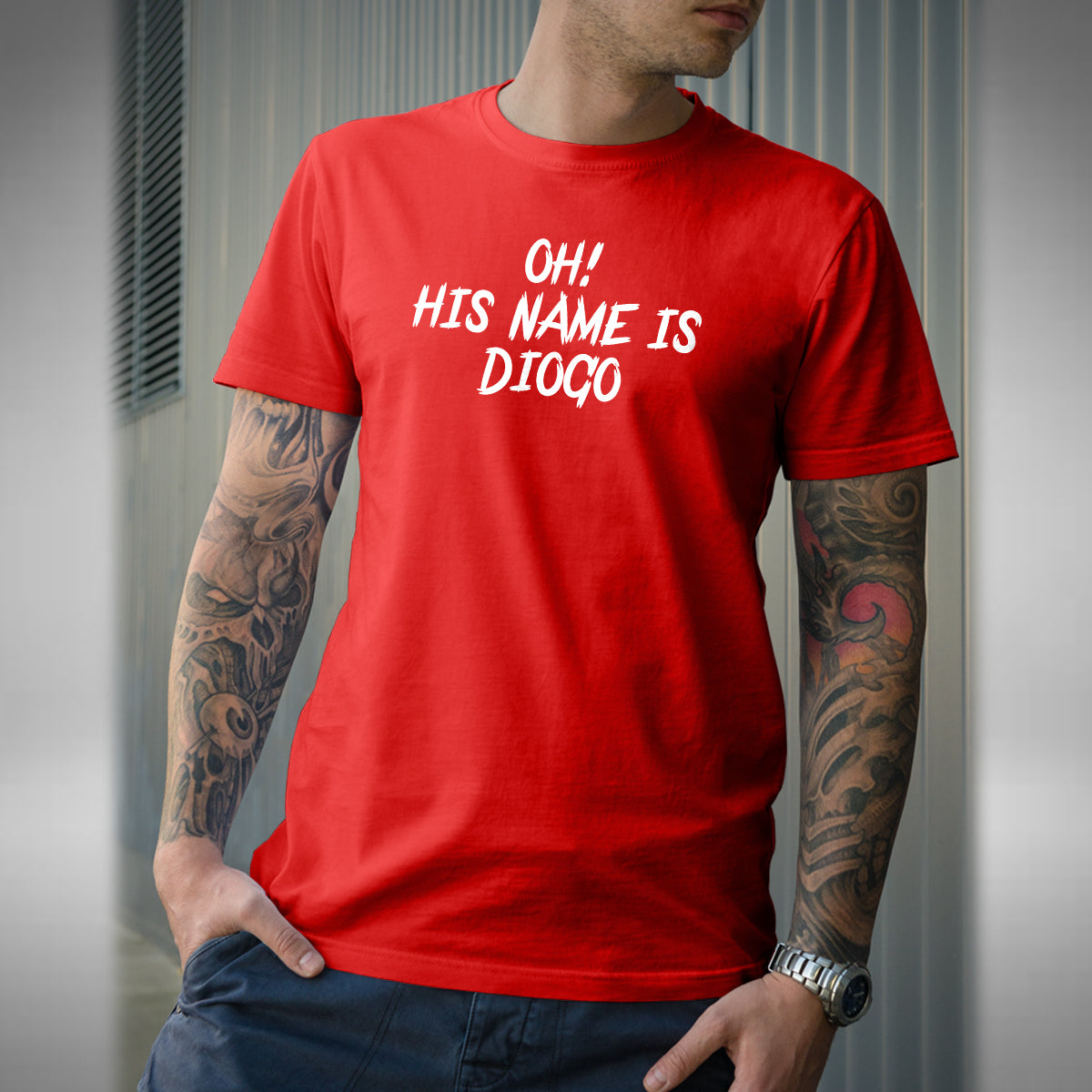 Diogo Men's T-Shirt Liverpool Portugal Footballer Jota His Name Is Diogo