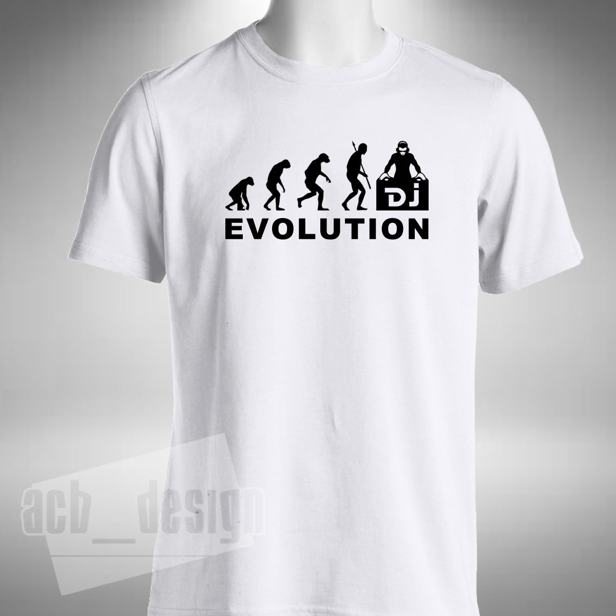 Dj Evolution T-Shirt - Djing Turntable Decks Clubbing All Nighter Dance Music