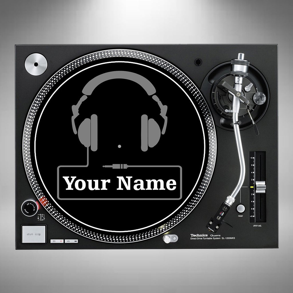Personalised DJ Headphone Slipmats – Custom Name | Single or Pair