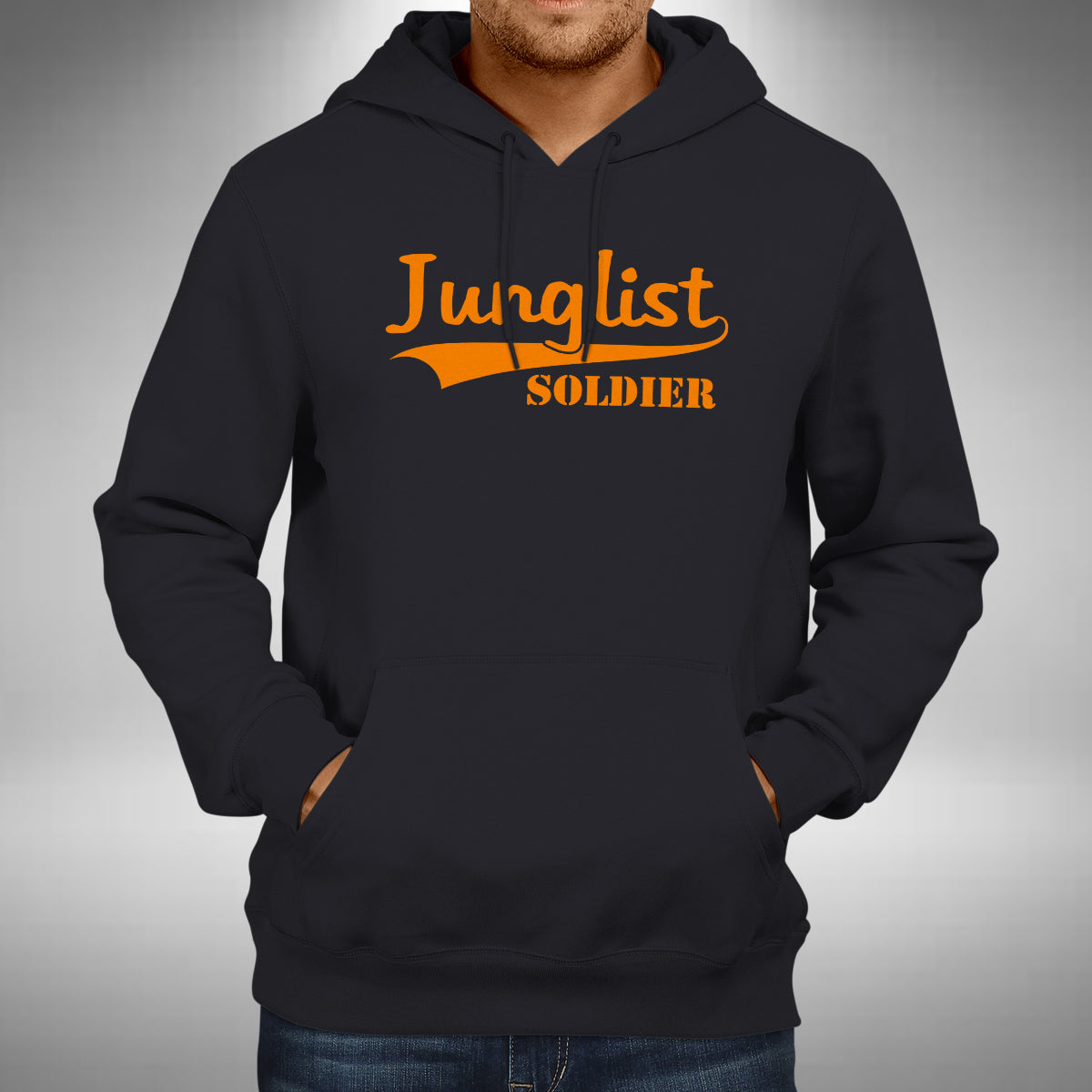 Junglist Soldier Adult Hoodie - Jungle Drum & Bass Old Skool Raver