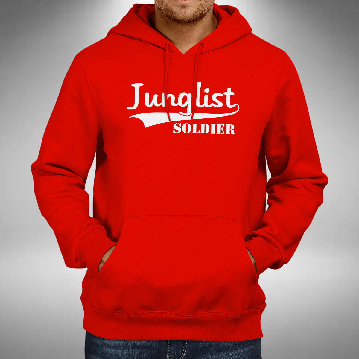 Junglist Soldier Adult Hoodie - Jungle Drum & Bass Old Skool Raver